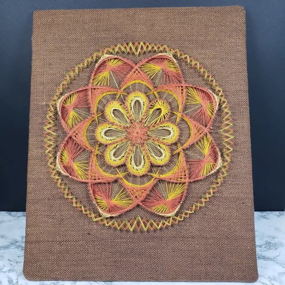 Mandala String Art Wall Decor Encased Vintage - Picture 14 of 16